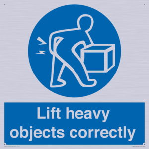 Lift heavy objects correctly